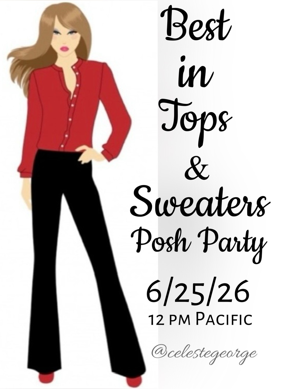 Best in Tops & Sweaters Posh Party
February 25, 2026
Wednesday @ 12 PM Pacific